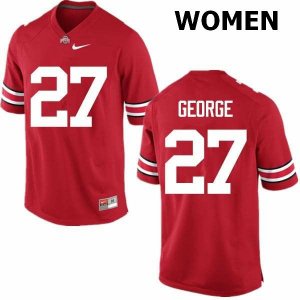 Women's Ohio State Buckeyes #27 Eddie George Red Nike NCAA College Football Jersey Fashion BNC8844PC